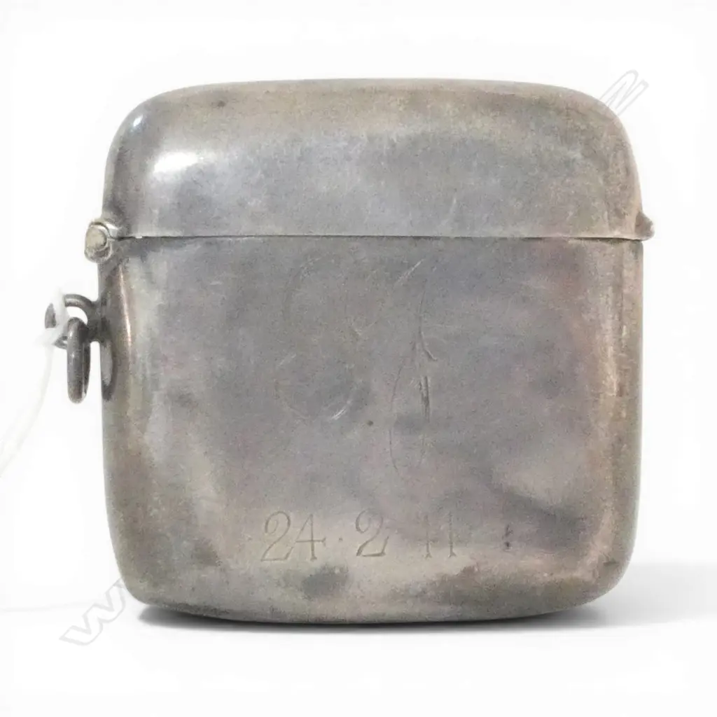 LGE SILVER PLAIN VESTA Birmingham 1910 31gms Image 1++