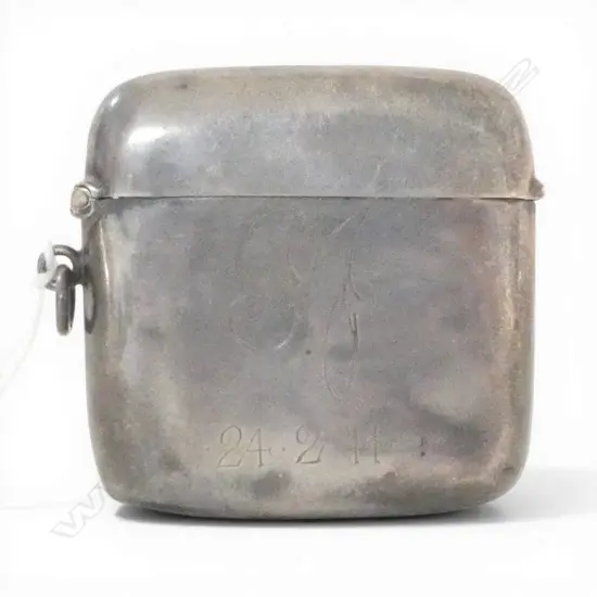 LGE SILVER PLAIN VESTA Birmingham 1910 31gms