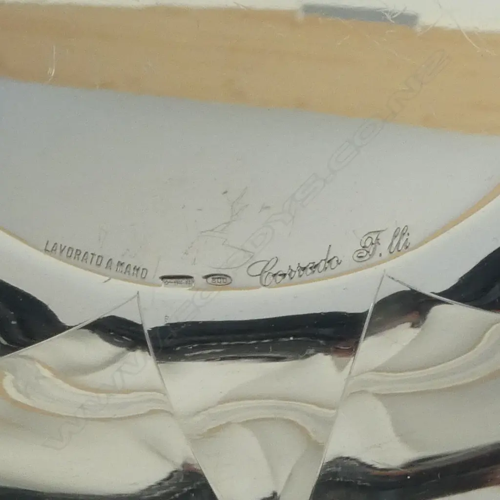 800 SILVER HAND MADE ITALIAN BOWL SIGNED CARRADO 122.2GMS Image 1++