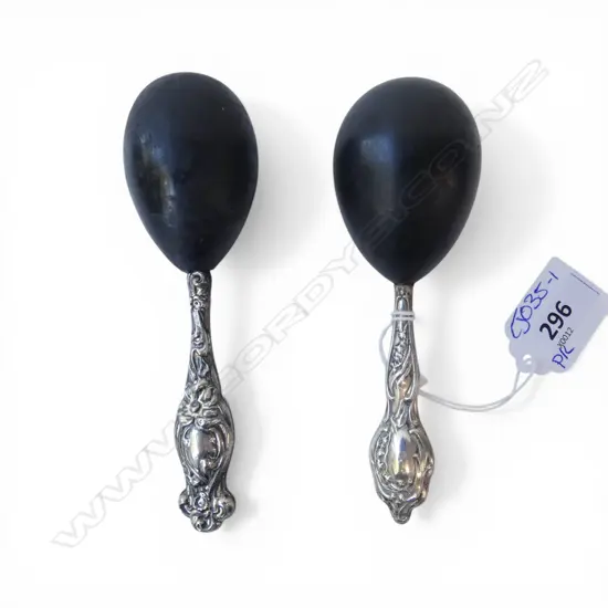 PR STG SILVER & EBONY DARNING EGGS