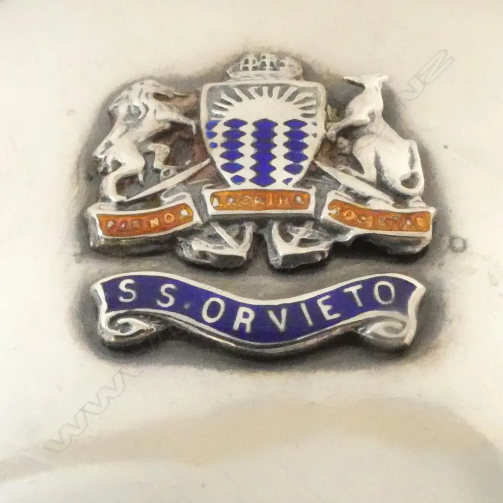 S/SILVER BOX SS ORVIETO ORIENT STEAM NAVIGATION CO BIRMINGHAM 1921 36.6GMS Image 1++