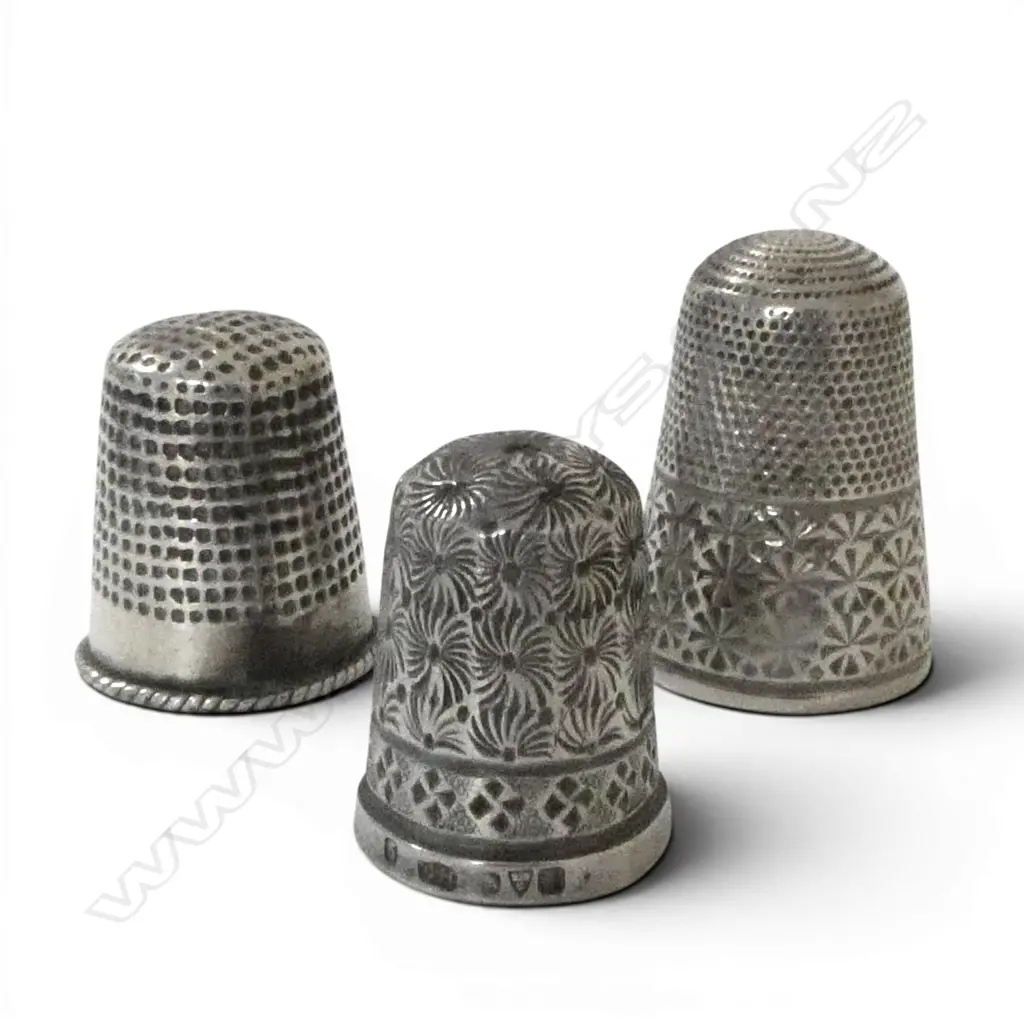 3 STG SILVER THIMBLES 22gms Image 1++