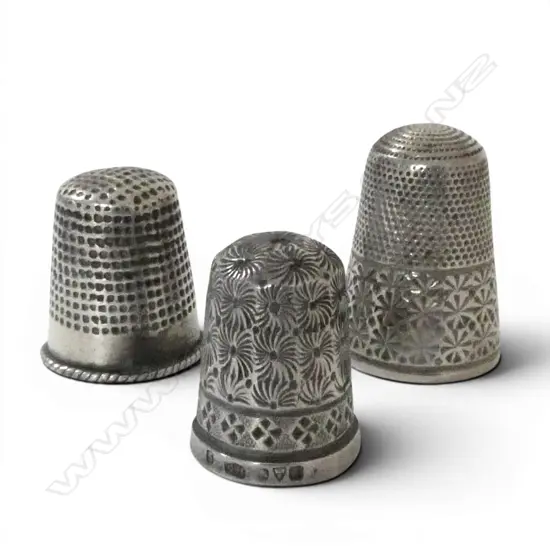 3 STG SILVER THIMBLES 22gms