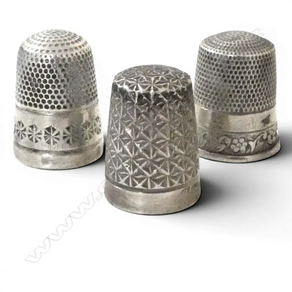 3 STG SILVER THIMBLES 11gms Image 1++