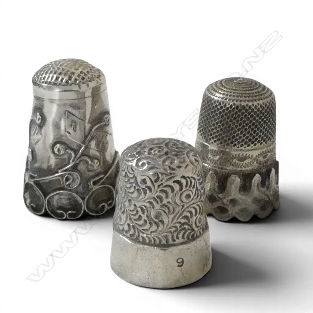 3 STG SILVER THIMBLES 11gms Image 1++