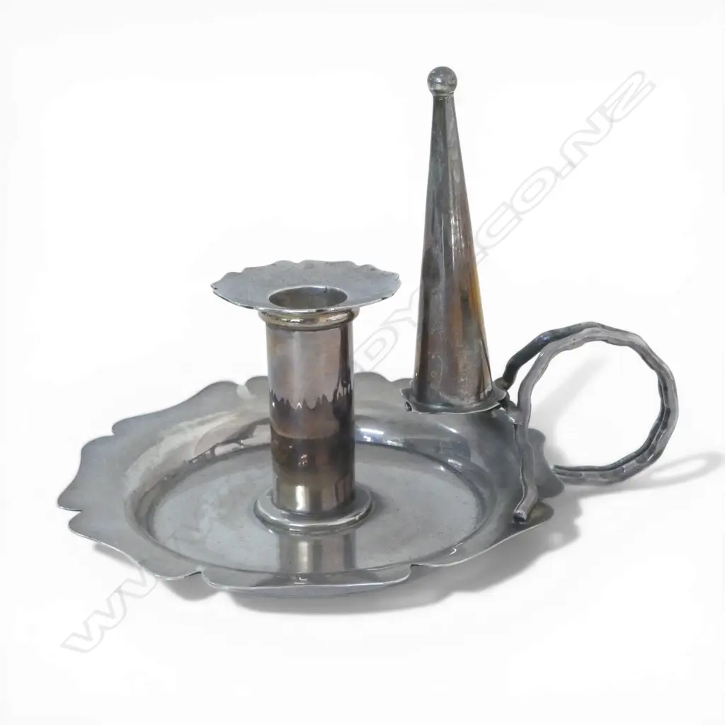 EDWARDIAN STG SILVER CHAMBERSTICK, BIRMINGHAM 1902, 258gms Image 1++