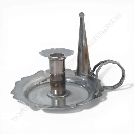 EDWARDIAN STG SILVER CHAMBERSTICK, BIRMINGHAM 1902, 258gms