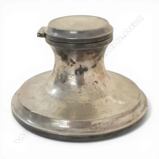 STG SILVER CAPSTAN INKWELL, CHESTER 1916 115mm dia...