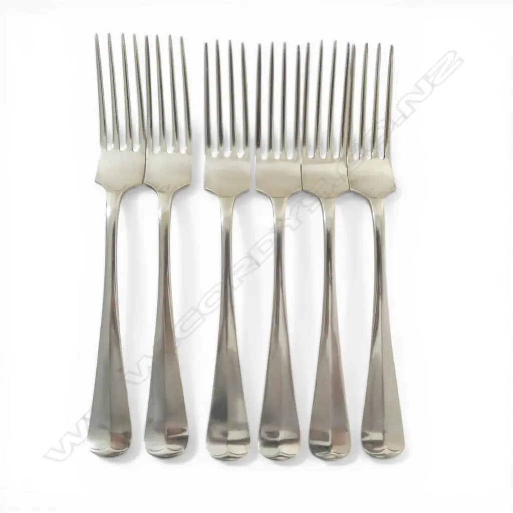 6 DUTCH 833 SILVERLARGE FORKS MAKER JM VAN KEMPEN THE HAGUE 1912 385GMS Image 1++