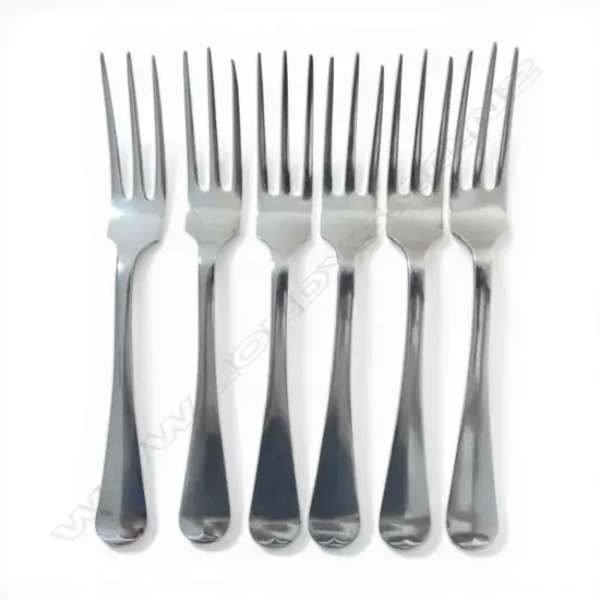 6 DUTCH 833 SILVER FORKS MAKER JM VAN KEMPEN THE HAGUE 1914 238.4GMS