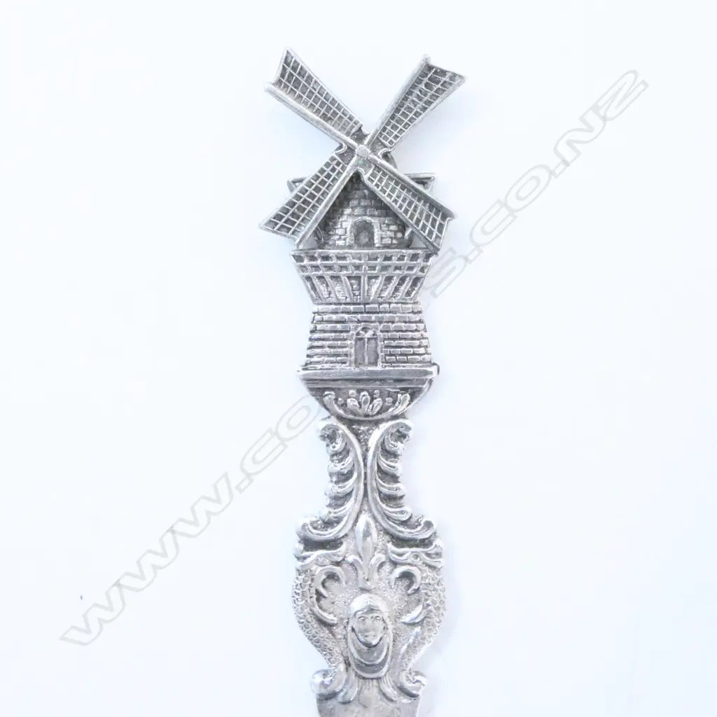 DUTCH 900 SILVER LETTER OPENER WITH WINDMILL 39GMS Image 1++