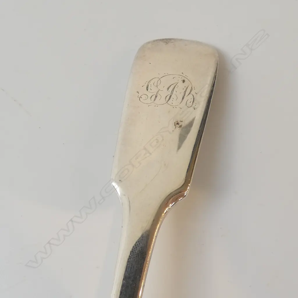 SILVER PIE SPOON hallmarks rubbed 71gms Image 1++