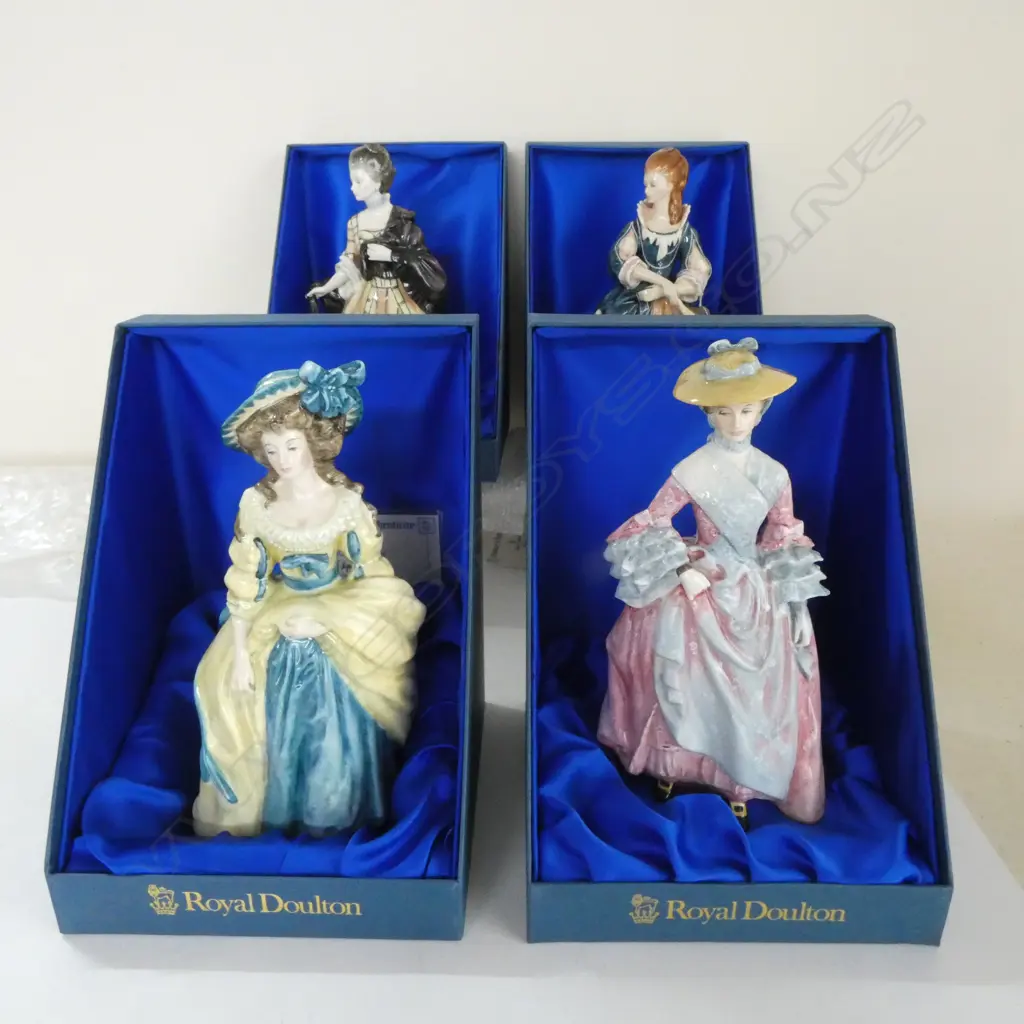 SET 4 BOXED ROYAL DOULTON GAINSBOROUGH LADIES, LTD ED 5000, certificates & signed by Michael Doulton Image 1++