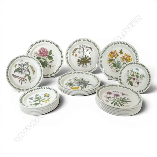 21 PORTMEIRION CHINA DINNER PLATES, ENTRE PLATES & SIDE PLATES