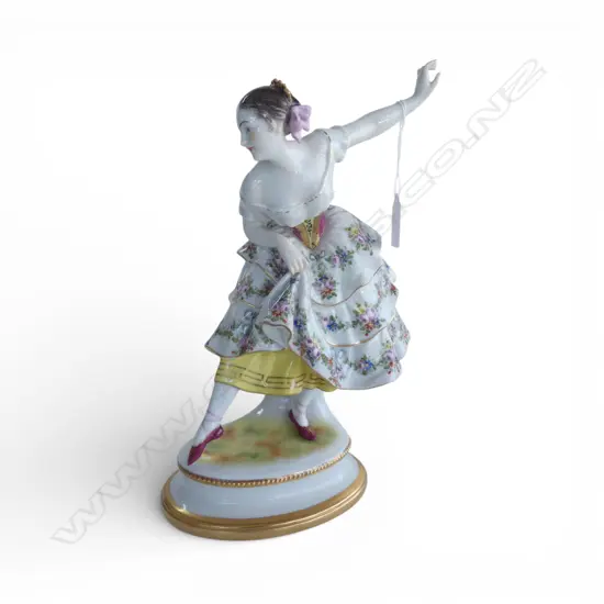 GERMAN PORCELAIN DANCING LADY H.300mm - 1 FINGER MISSING