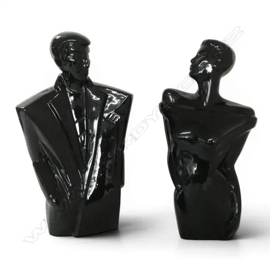 2 DECO STYLE BUSTS H.360mm