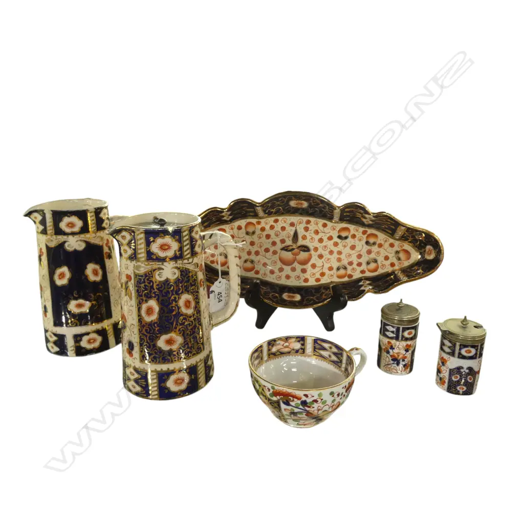 5 PCS ROYAL CROWN DERBY IMARI PATTERN & 1 GAUDY WELSH DISH Image 1++