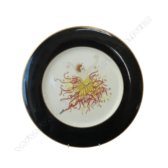 ART DECO DESIGN BONE CHINA CABINET PLATE DESIGNED ERTE "APPLAUSE" A0381/1985  DIAM 300mm