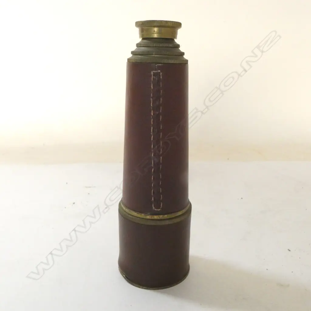 BRASS & LEATHER  SHIPS TELESCOPE L480MM Image 1++