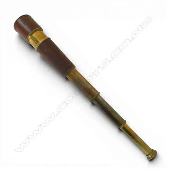 BRASS & LEATHER  SHIPS TELESCOPE L480MM