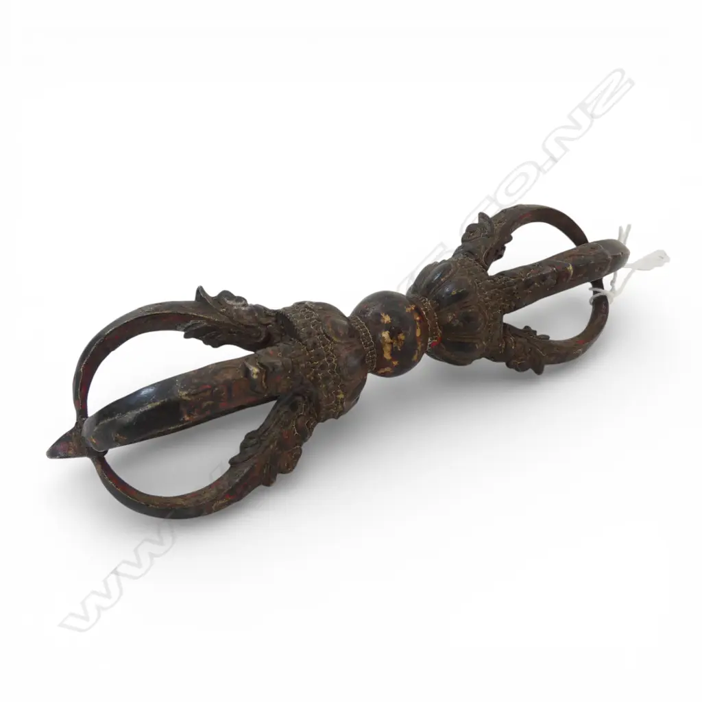 GILT METAL VAJRA / DORJE L.180mm + STAND Image 1++