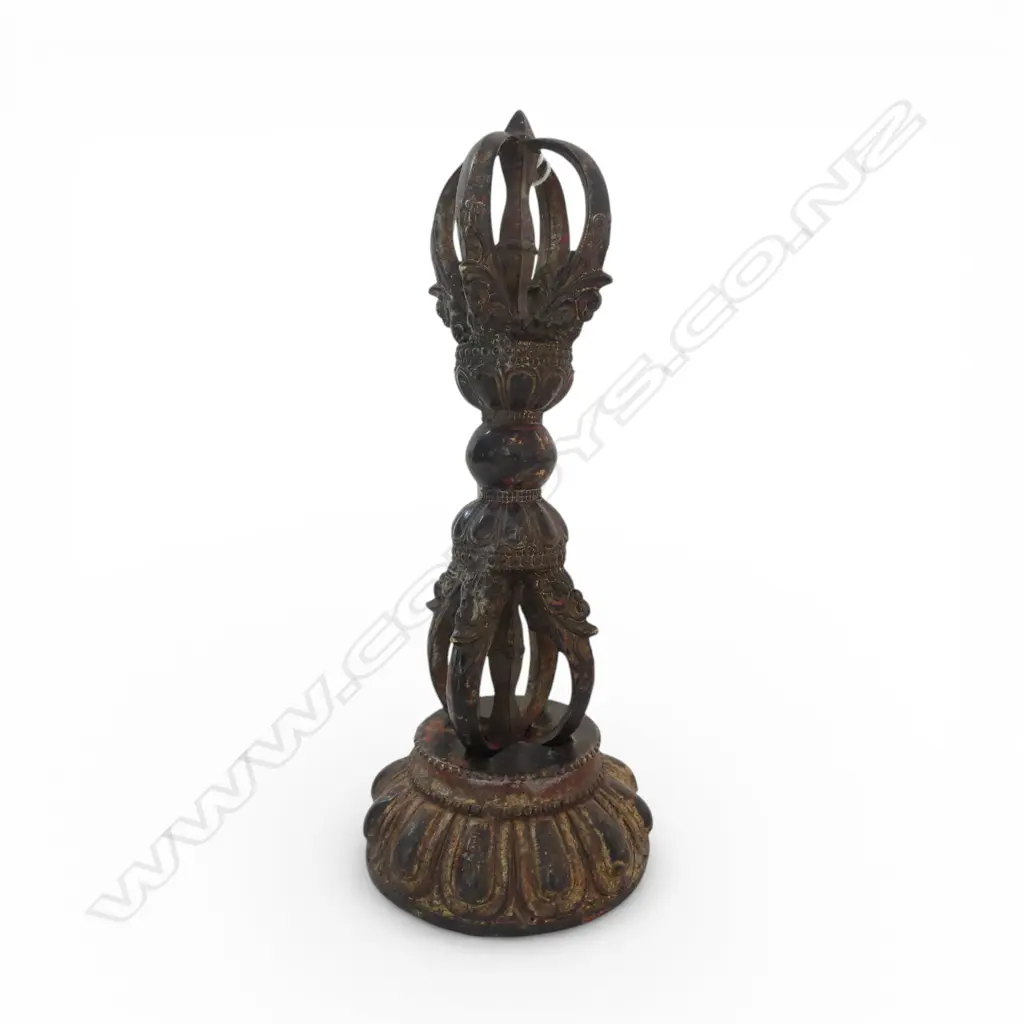 GILT METAL VAJRA / DORJE L.180mm + STAND Image 1++