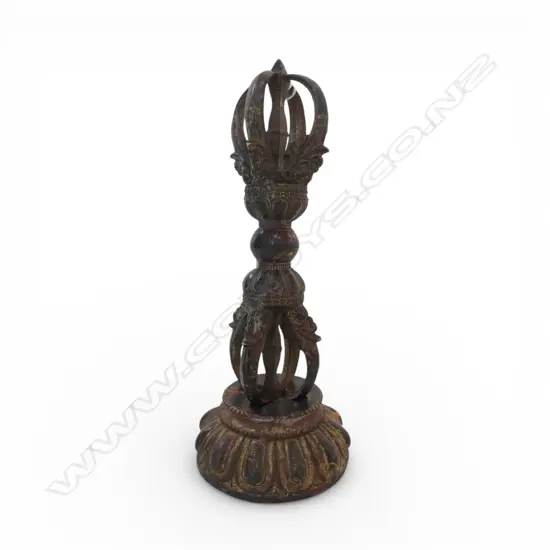 GILT METAL VAJRA / DORJE L.180mm + STAND