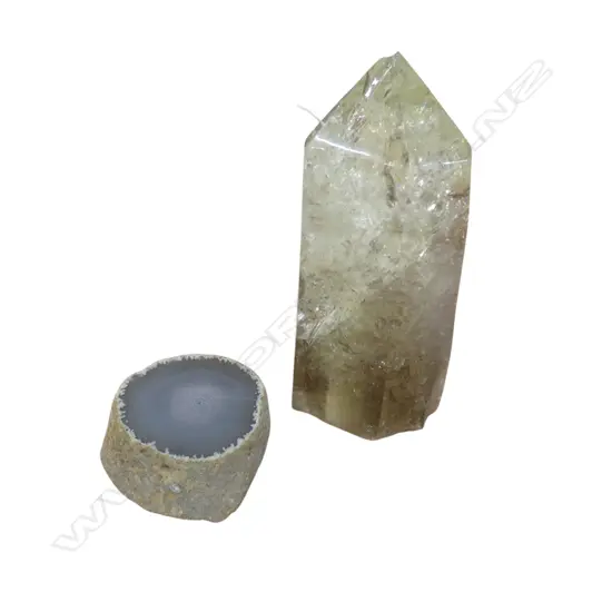 ROCK CRYSTAL + GEODE H.200mm