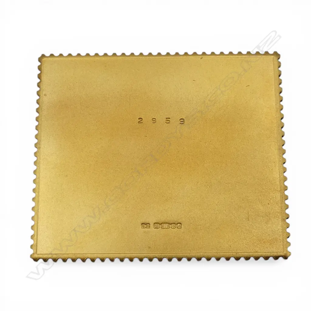 22ct STAMP REPLICA; £1 POSTAL UNION COMMEMORATIVE 39.5gms 2959/3000 39x45mm + BOOKLET Image 1++