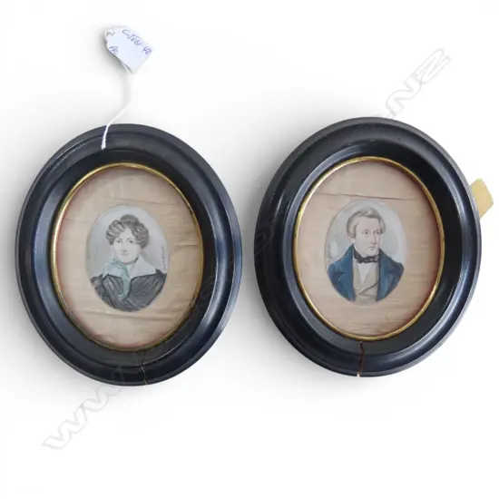 PR 1836 signed L.v. Vicht PORTRAIT MINIATURES ON IVORY 85 X 65mm