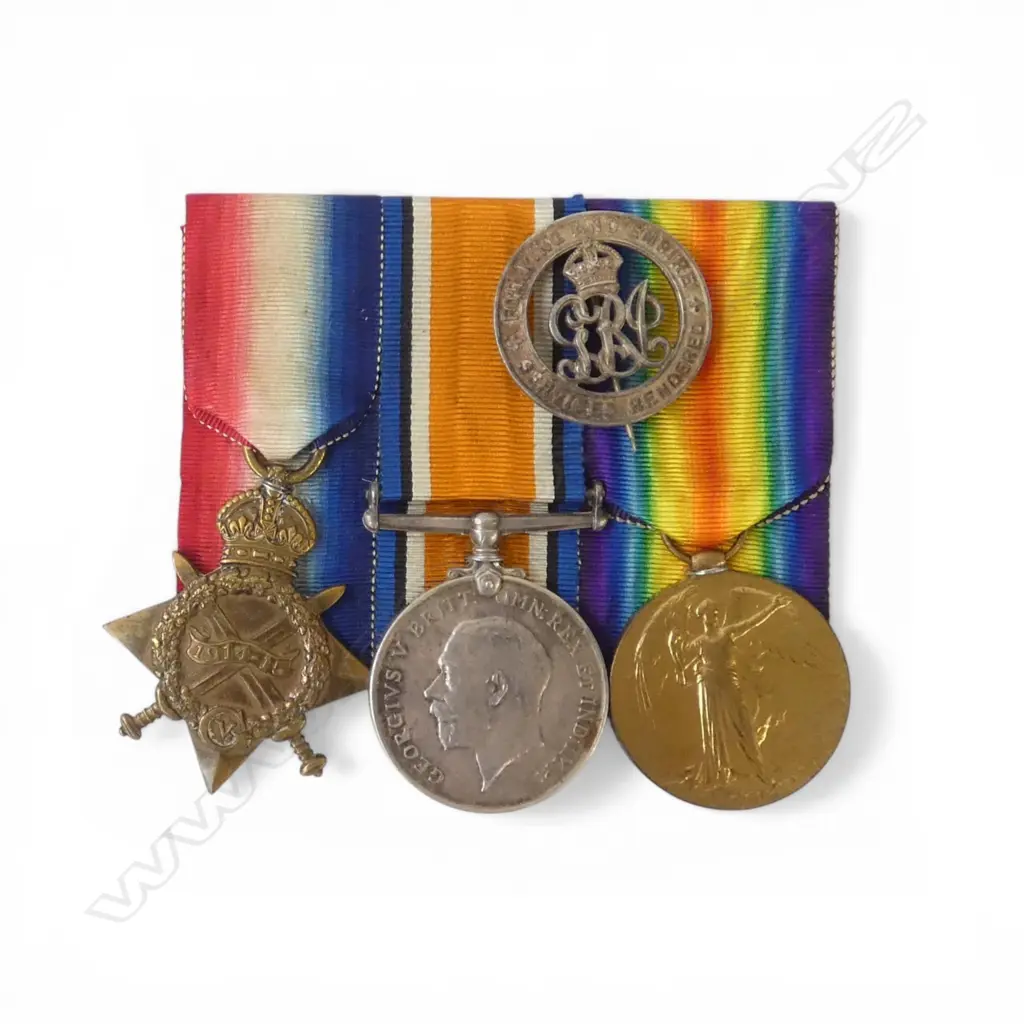 WWI MEDAL TRIO SET + wound badge to L. CP. A.R. HAYBITTLE 12/766 16th Waikato Co. Wounded & killed in action Gallipoli. Image 1++