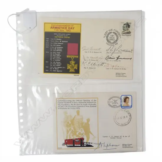 2 NZ STAMP COVERS SIGNED BY VICTORIA CROSS RECIPIENTS