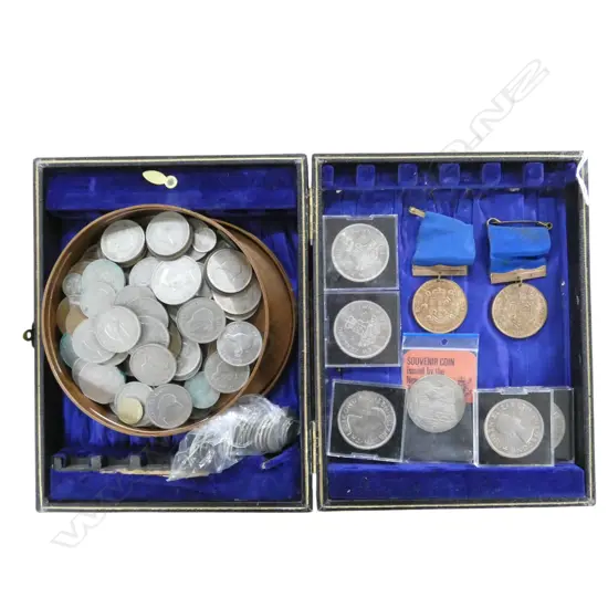 NZ PRE DECIMAL COIN COLLECTION INCL. 200+ GRAMS OF NZ PRE 1947 50% SILVER COINAGE