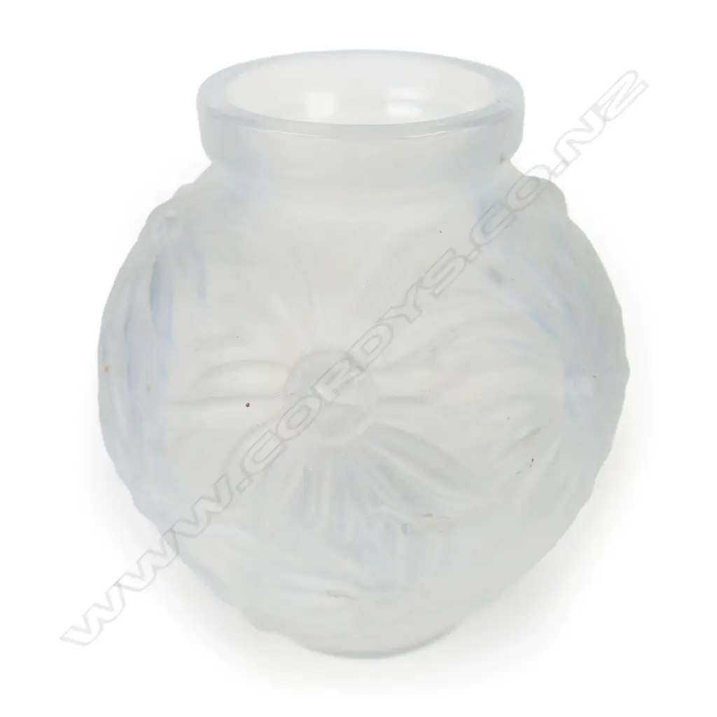 FRENCH DECO ETLING OPALESCENT GLASS VASE, ETLING FRANCE impressed to BASE Image 1++