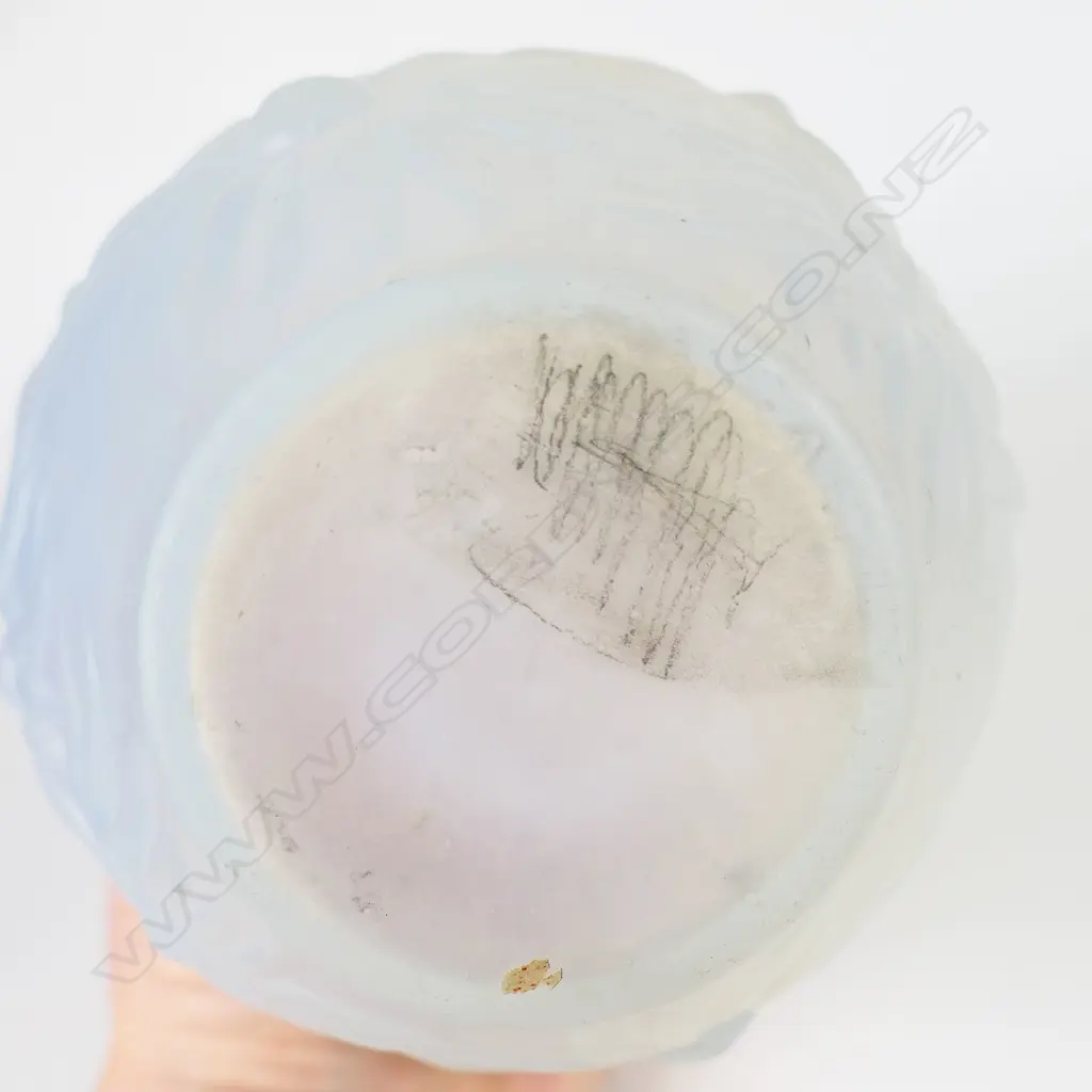 FRENCH DECO ETLING OPALESCENT GLASS VASE, ETLING FRANCE impressed to BASE Image 1++