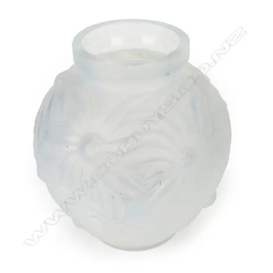 FRENCH DECO ETLING OPALESCENT GLASS VASE, ETLING FRANCE impressed to BASE