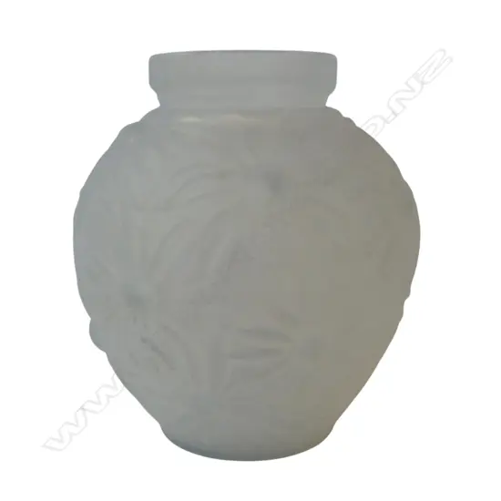 FRENCH DECO ETLING OPALESCENT GLASS VASE, ETLING FRANCE impressed to BASE