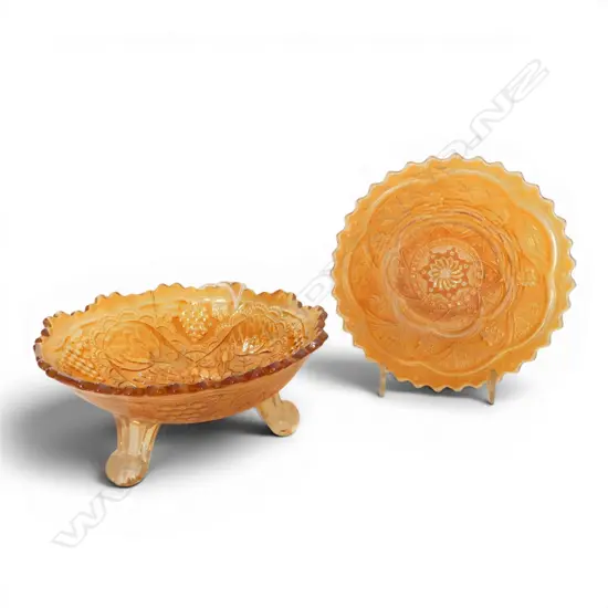 2 PCS CARNIVAL GLASS