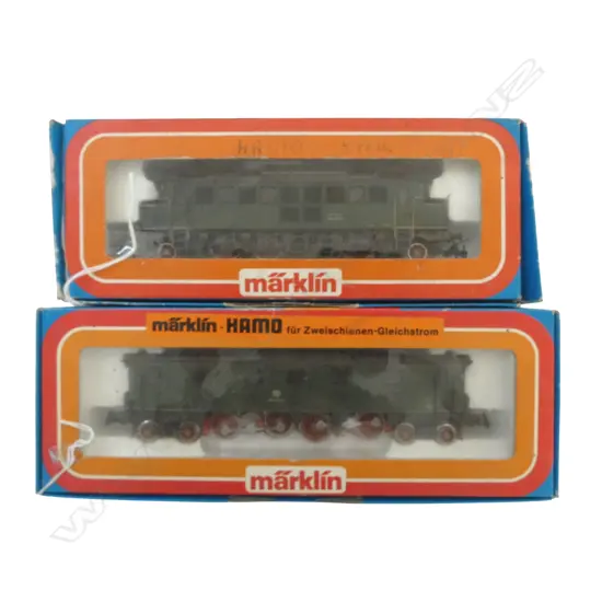2 BOXED MARKLIN-HAMO HO DB ELECTRIC LOCOMOTIVES 104 021-1 3049 & 152 034-5 8366
