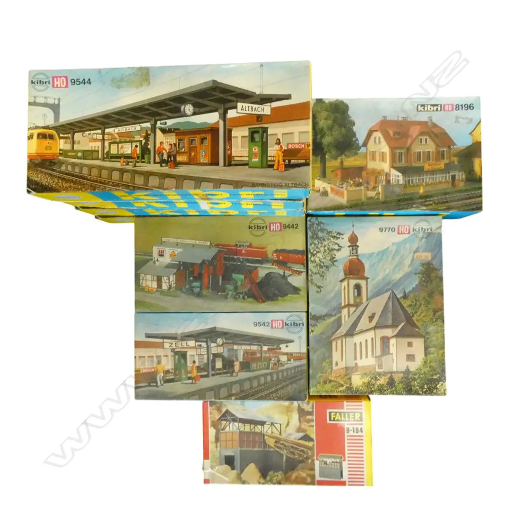 9 KIBRI HO MODEL KITS 8196 B-194 B-9542 B-9442 B-9770 4x B-9544 Image 1++