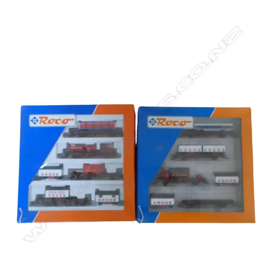 2 BOXED ROCO HO KRONE WAGON SETS 44017 & 44016