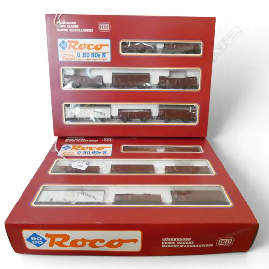 2 BOXED ROCO HO DB GOODS WAGONS SETS (4056A) 44002