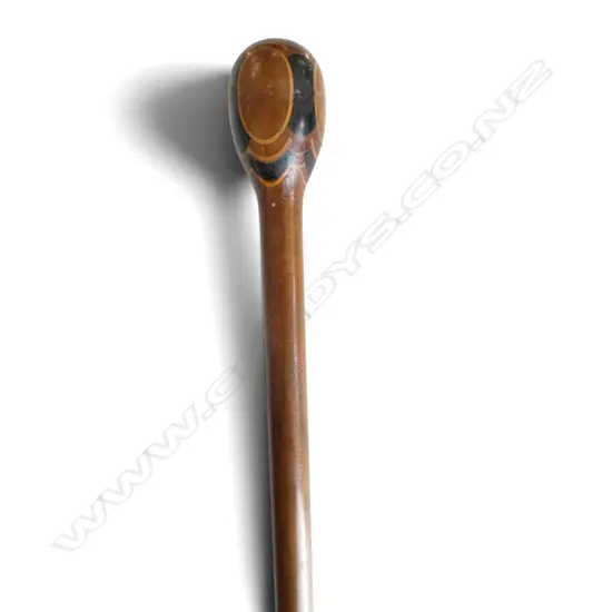 PARQUETRY WALKING STICK checkerboard handle L.845mm