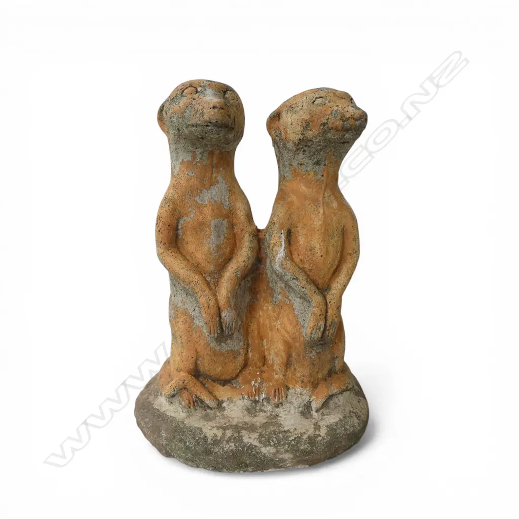 CONCRETE MEERKATS GARDEN ORNAMENT H 350mm Image 1++
