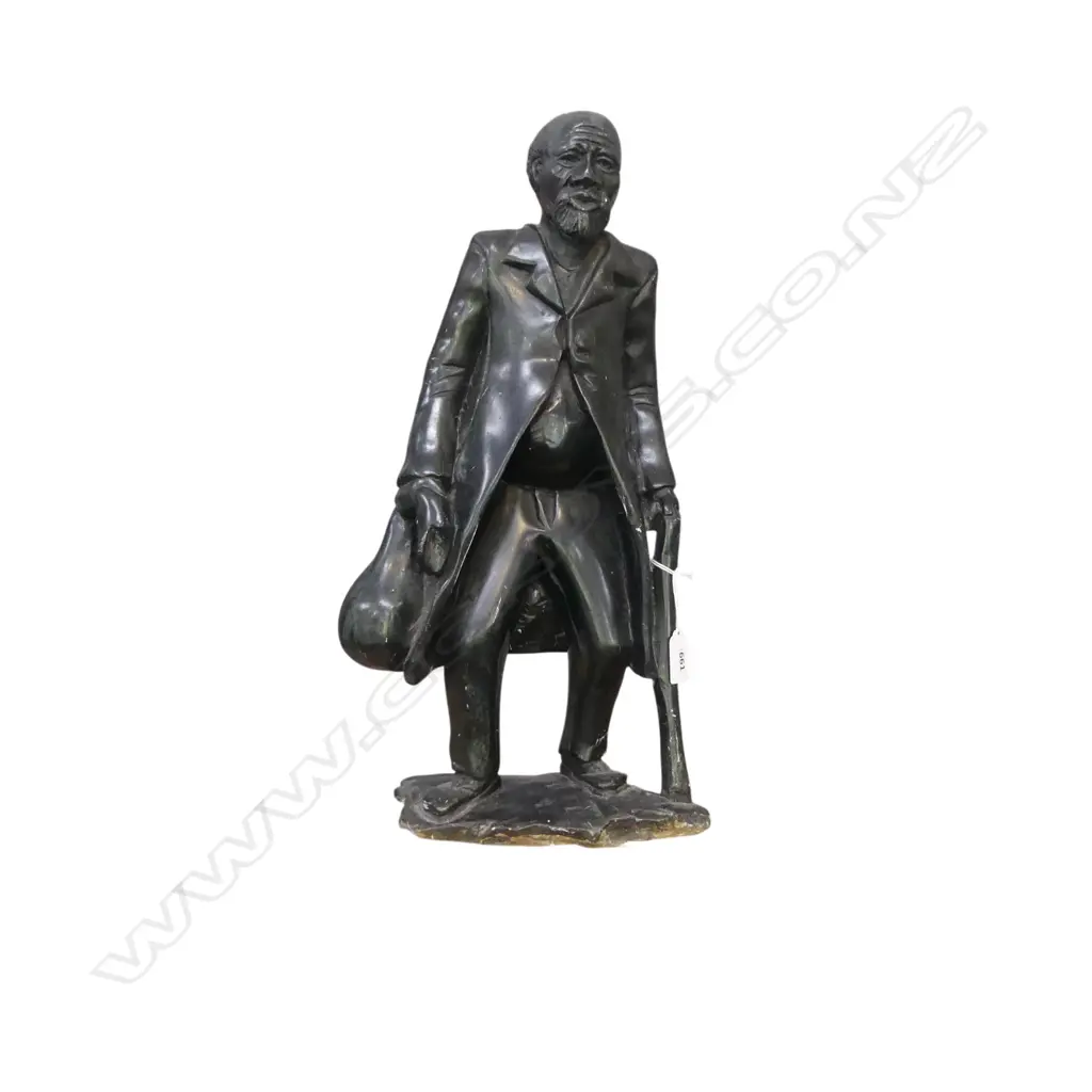 CARVED STONE CHARACTER FIGURE on BASE, H.500mm Image 1++