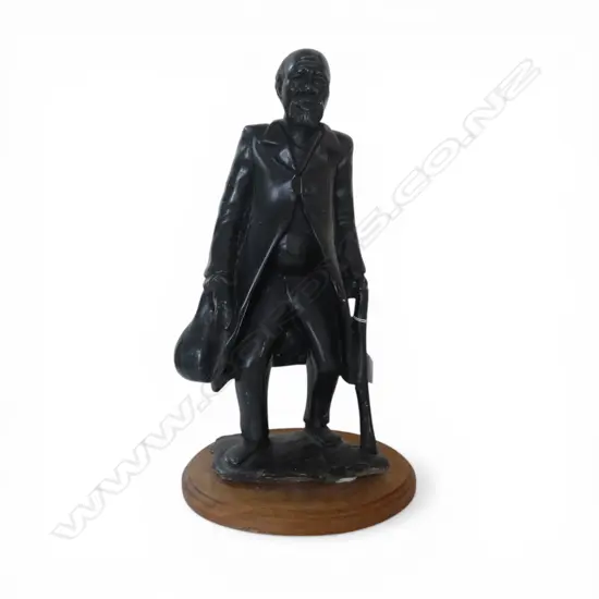 CARVED STONE CHARACTER FIGURE on BASE, H.500mm