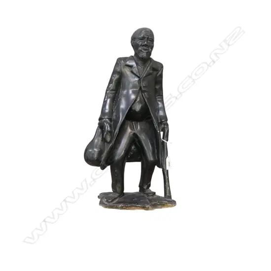 CARVED STONE CHARACTER FIGURE on BASE, H.500mm