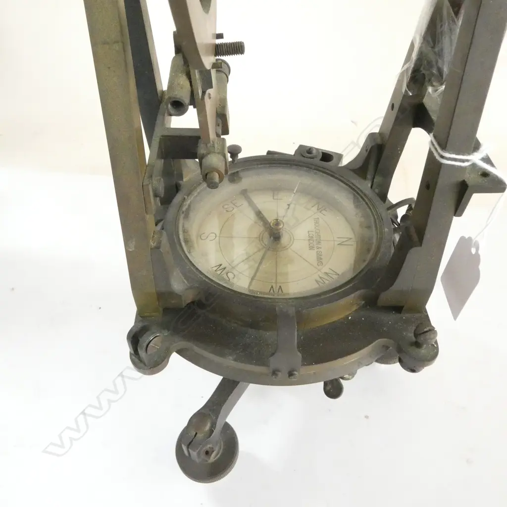 ANTIQUE BRASS TRANSIT THEODOLITE Image 1++
