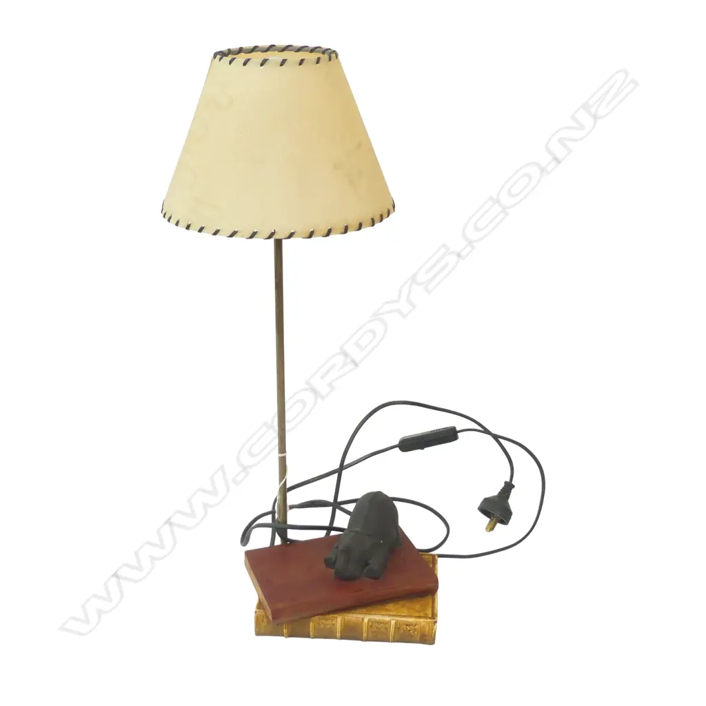 ELEPHANT & FAUX BOOK TABLE LAMP H540MM Image 1++