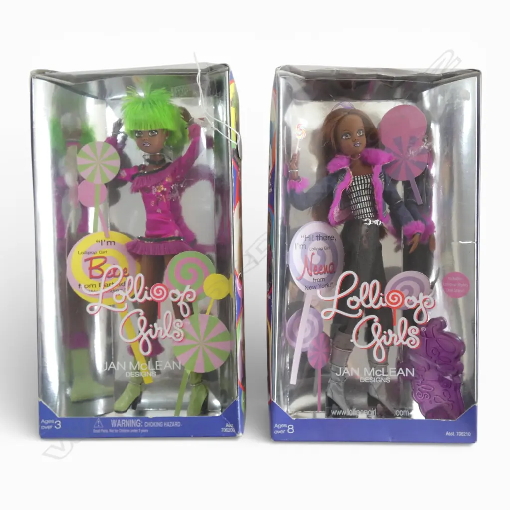 2 JAN McLEAN LOLLIPOP GIRLS DOLLS, BOXED Image 1++